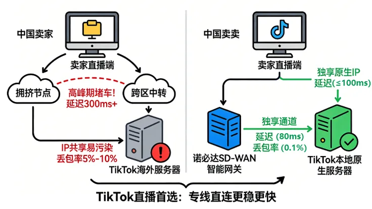 从“郑州跨境电商专线”看趋势：跨境网络专线早成TikTok直播出海的刚需